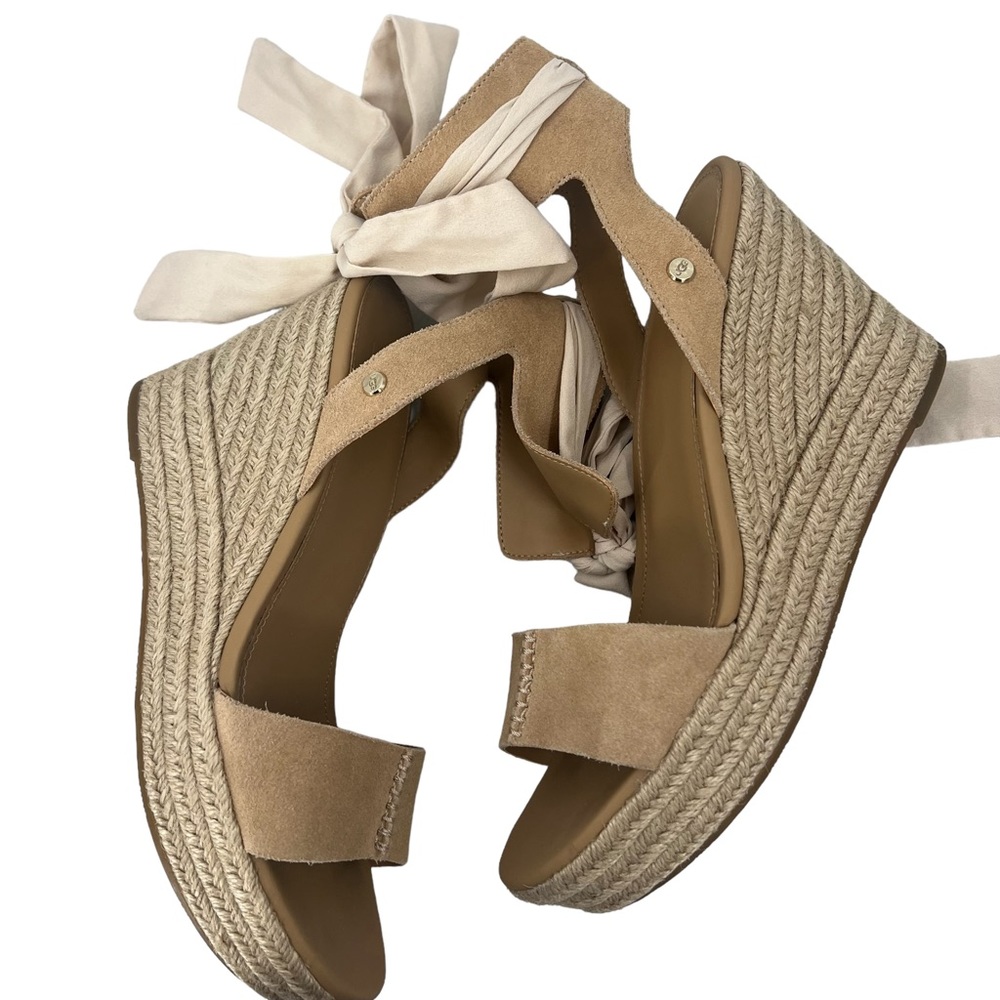 Ugg Wittley Suede Espadrille Wedge Sandal size 10